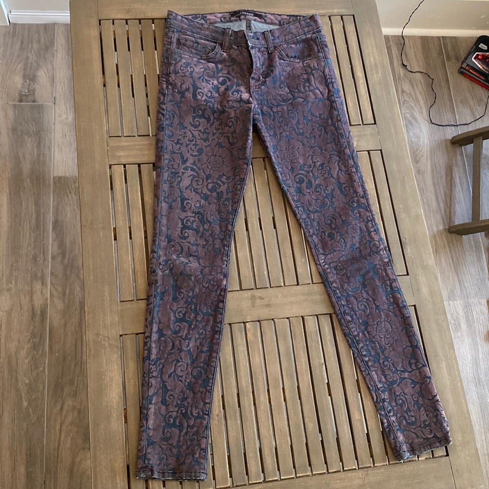 J Brand for Barney’s New York Size 26 Skinny Leg Velvet Pressed Jeans